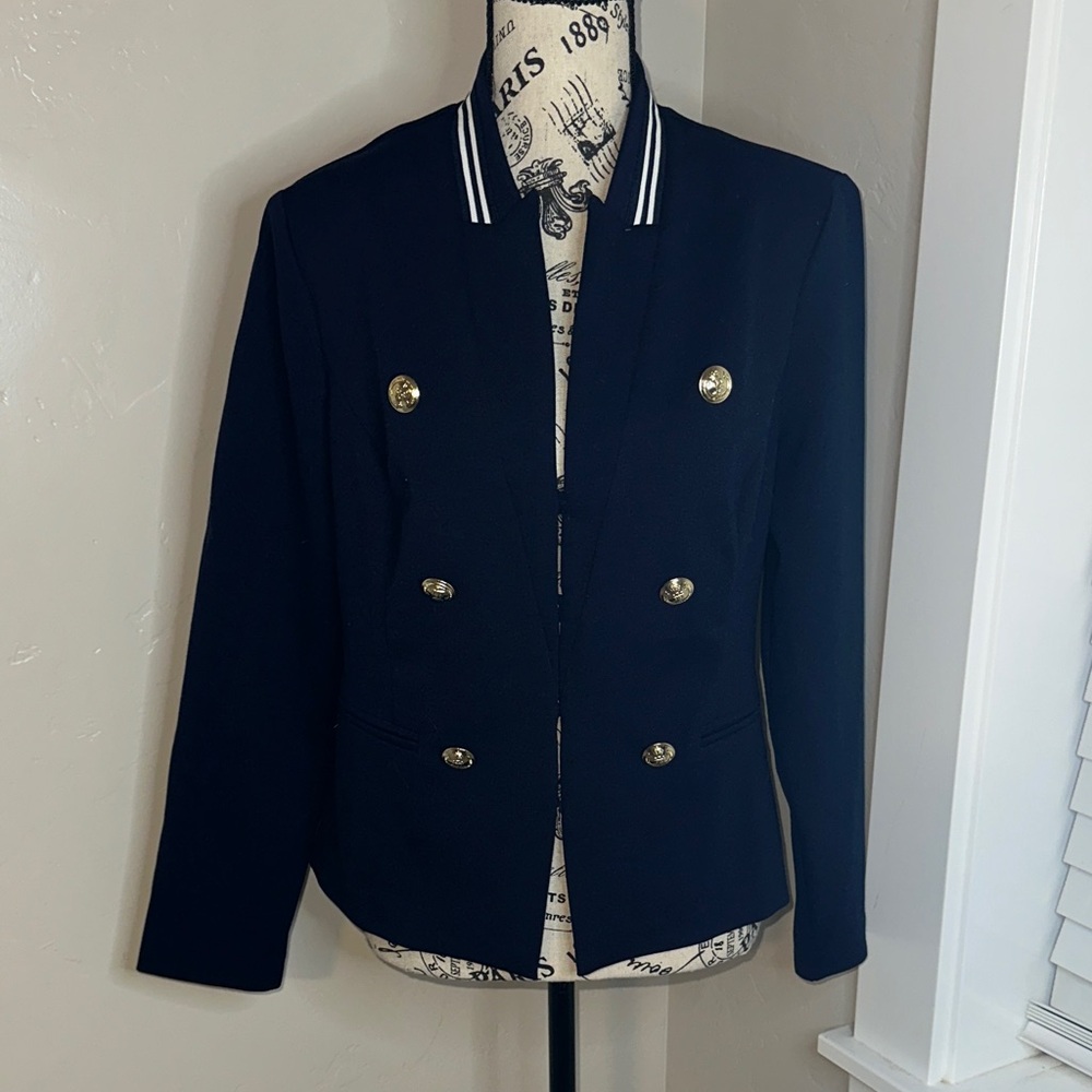 Frank Lyman Design Navy Blazer with Gold Buttons